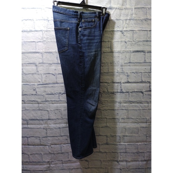 Gap Women's 1969 Blue Denim Jeans Dark Wash Perfect Boot Wide Leg Size 28r - Picture 10 of 10